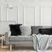 MIULEE Pack of 2 Decorative Faux Fur Throw Pillow Covers New Luxury Series Style Fluffy Pillow Case Cushion Cover for Sofa Bedroom Car 20 x 20 Black