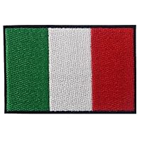 EmbTao Italy Flag Embroidered Patch Italian Iron On Sew On National Emblem