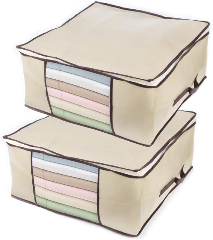 HUSL 2 Piezas Bolsa de Almacenamiento de Ropa,con Organizador Plegable