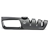 MITSUMOTO SAKARI Japanese Professional 3-Stage Knife Sharpener, Multifunctional Knife Sharpening & Polishing Kitchen Knife Sh