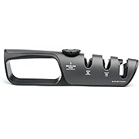 MITSUMOTO SAKARI Japanese Professional 3-Stage Knife Sharpener, Multifunctional Knife Sharpening & Polishing Kitchen Knife Sh
