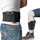 Bundle of Belly Band + Ankle Holster, Concealed Carry with Magazine Pocket/Pouch for Women Men Fits Glock, Ruger LCP, M&P Shield, Sig Sauer, Ruger, Kahr, Beretta, 1911, etc