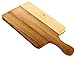 Acacia Wood Paddle Serving Board HAPPY EVERYDAY Engraved, 15 x 7.1 In Small Kitchen Wooden Cutting Board With Handle, Slicing Board for Cooked Food, Bread Serving Board By HTB