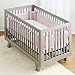 BreathableBaby Breathable Mesh Crib Liner – Deluxe Ruffle Collection – Blush – Fits Full-Size Four-Sided Slatted and Solid Back Cribs – Anti-Bumper