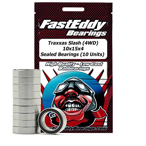 Traxxas Slash (4WD) 10x15x4 Sealed Ball Bearings for RC Cars (10 Units)
