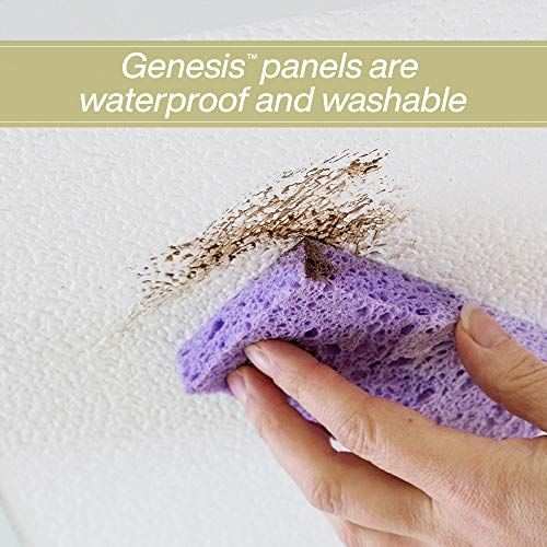 Genesis 2ft x 2ft Smooth Pro White Ceiling Tiles Easy Dropin