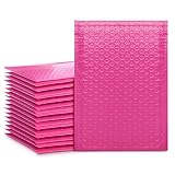 Fu Global Upgrade Opaque Pink #0 Poly Bubble Mailer Self Seal Padded Envelopes Pack of 25 (Pink, 6x10)