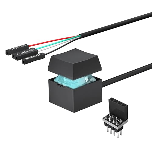Desktop Computer PC Mechanical Power Switch: LED Power On/Off Button ...