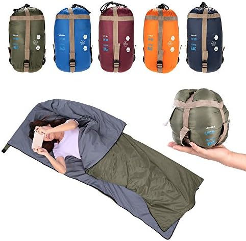 Lixada Saco de Dormir Ultraligero Compresible Multifuncional Saco de Dormir Rectangular 190 * 75cm 680g