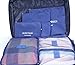 6 sets travel Organizers Packing Cubes Luggage Organizers Compression Pouches（Navy Blue）