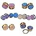 Longbeauty Piece Stainless Steel Sparkling Glitter Flesh Tunnel Flared Ear Expander Screw Plugs