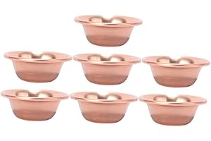 SMASOLO 7Pcs Copper Offering Bowls Tibetan Buddhist Water Offering Bowls Decorative Religious Containers for
