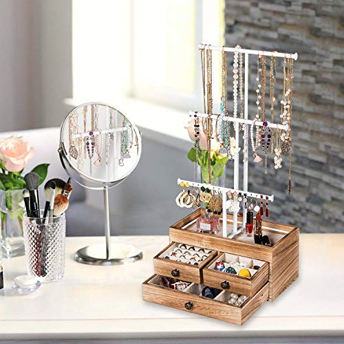 Xcosrack Jewelry Tree Stand Organizer 3 Tier Metal Jewelry Holder