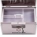 Jssmst Locking Medicine Storage Box - Medication and Prescription Drugs Storage Box, 12 x 7.68 x 7.48 inches, Silver(MC17022)