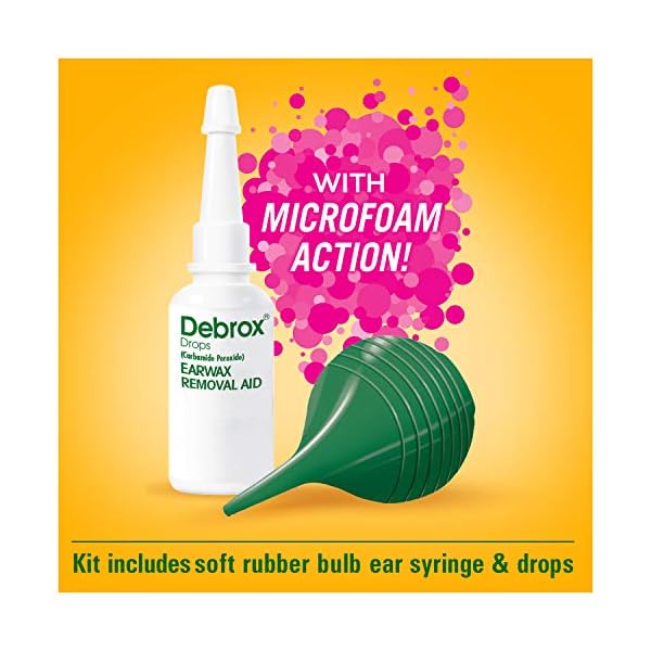 Debrox Earwax Removal Kit, Includes Drops and Ear Syringe Bulb, 0.5 Oz Natural Wonders