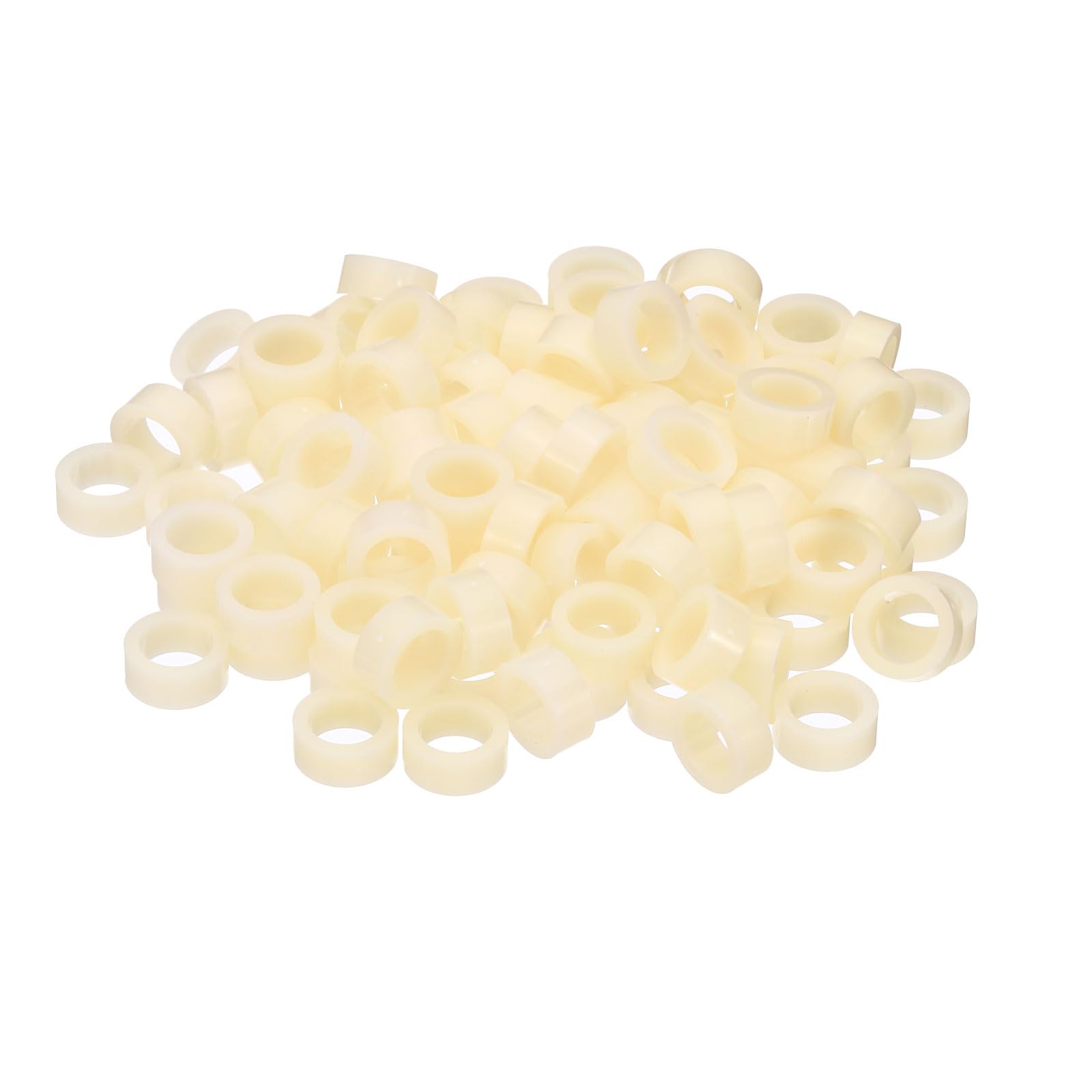 PATIKIL M6 Round Spacer Washer Set, 120 Pcs ABS Plastic Spacer Washer 6.2mm ID, 9mm OD, 5mm Length for M6 Screws — image 1