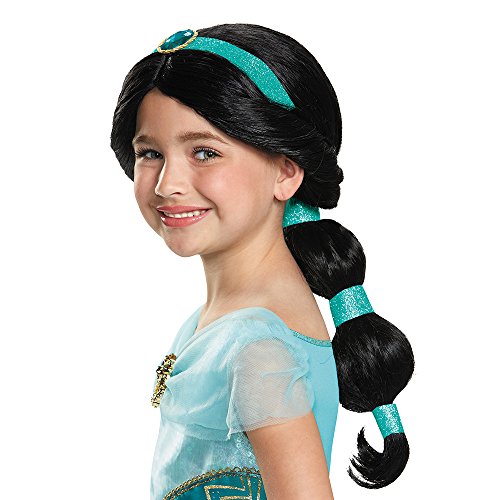 Disguise Jasmine Disney Princess Aladdin Wig, One Size Child, One Color