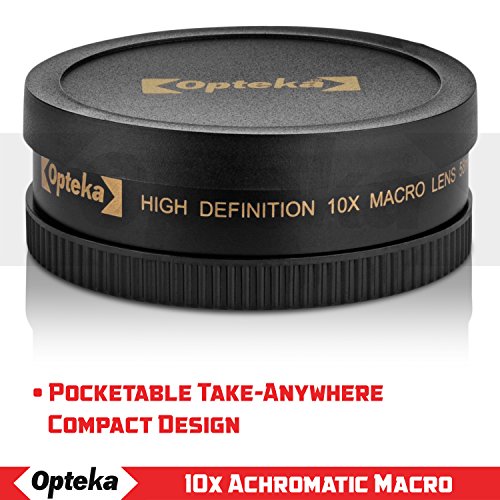 Opteka Achromatic 10x Diopter Macro Lens for Nikon D5, D4, D810, D800, D750, D610, D500, D7200, D7100, D7000, D5500, D5300, D5200, D3300, D3200 Digital SLR Cameras (Fits 52mm and 67mm Threaded Lenses) - Thumbnail 2