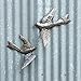 Set of 2 Garden Birds, Spring Home Accent Decor, 3D Wings, Metal Wall Hanging, Indoor Outdoor Display, Handmade 11 x 13 Inches