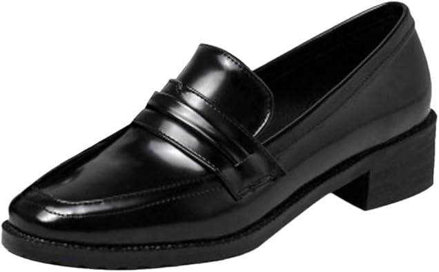 Amazon Night Cherry レディース シンプル ローファー ローヒール 通勤 靴 幅広 男女兼用 Night Cherry ローファー スリッポン