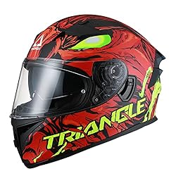TRIANGLE Dual Visor Full Face Motorcycle Bike