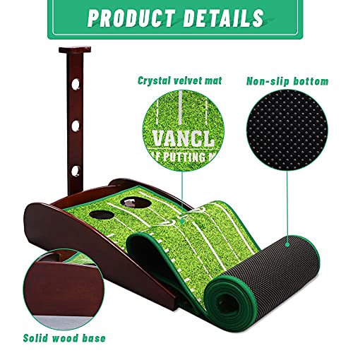 VANCL Golf Putting Mat with Auto Ball Return System, Deluxe Golf