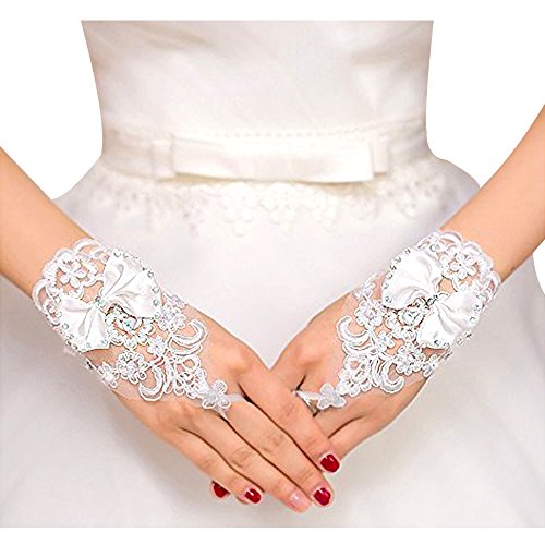 VITORIA'S GIFT The Bride Marriage Dress Wedding Sequin Lace Gloves Wedding Gloves