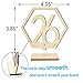 YuQi Wooden Wedding Table Numbers 1-25 w/Holder Base, 5''x5'' Crown Hexagon Shape Table Desk Seat Number Name- Best for Rustic Wedding Receptions Banquets Cafés Restaurants Hotels Party
