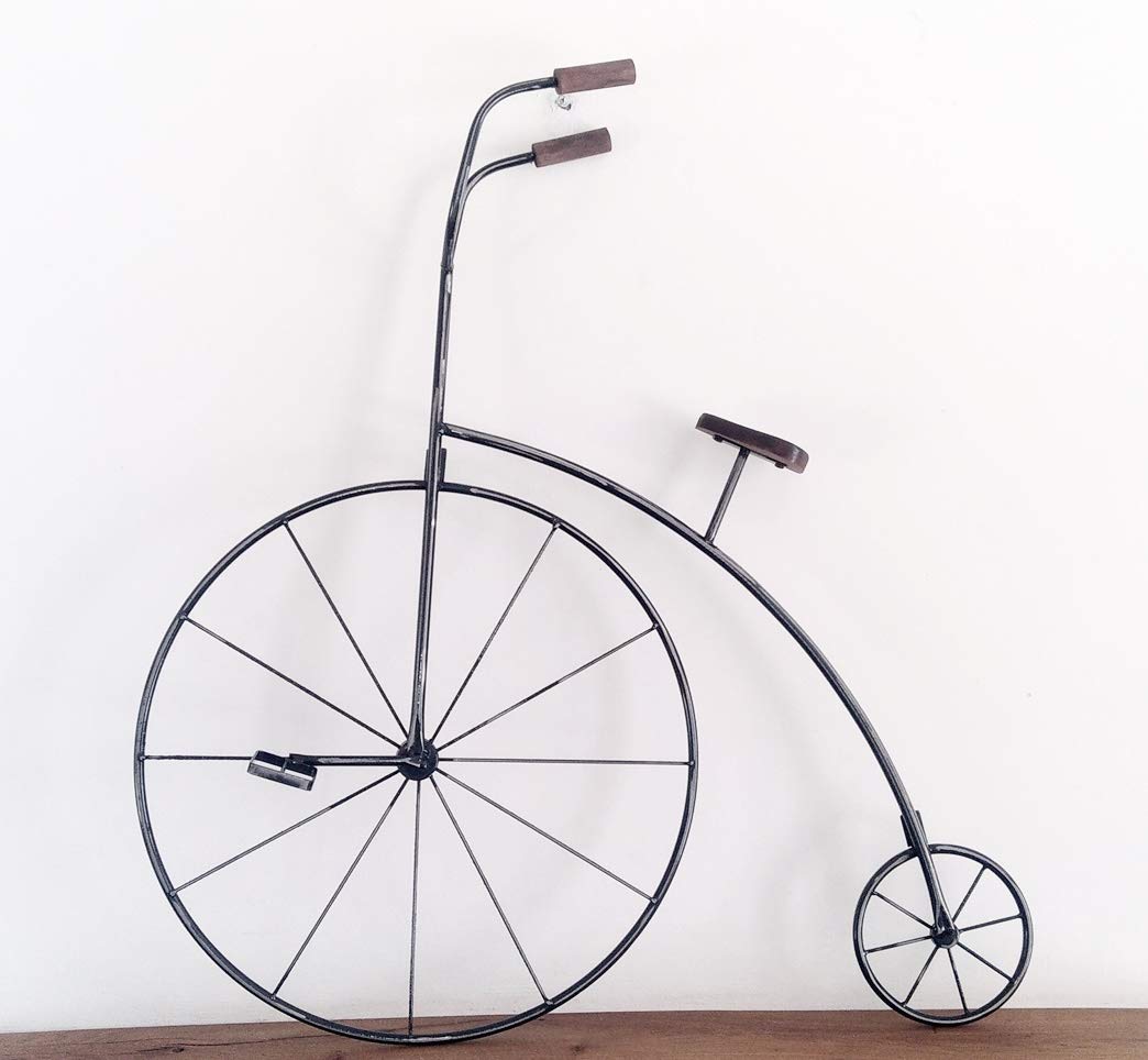 F&G Supplies 70cm Tall Penny Farthing Bicycle Wall Art Garden Art Ornament - Great Statement Piece