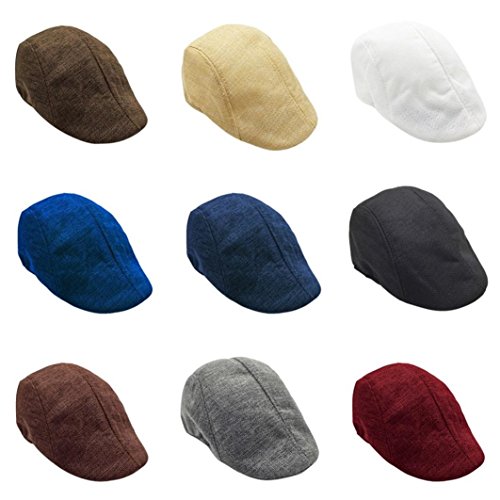 image for Nacome Beret Hat for Men,Outdoor Sun Visor Hat Unisex Adjustable Peake