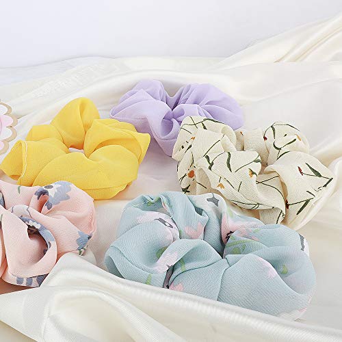 5 Scrunchies+Cehomi+Chiffon+Scrunchy+Ponytail