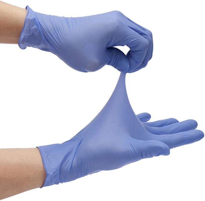 100 Pcs Disposable Gloves Powder Free Rubber Latex Free Exam Cleaning