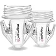 Maymom Breastmilk Storage Bag Adapters Compatible with Avent, Spectra S1, S2 Pumps with Wide Mouth Flange; Clear BPA Free Material; Boiling Water Safe; Do Not Use Microwave or Steamer Bag to Sanitize