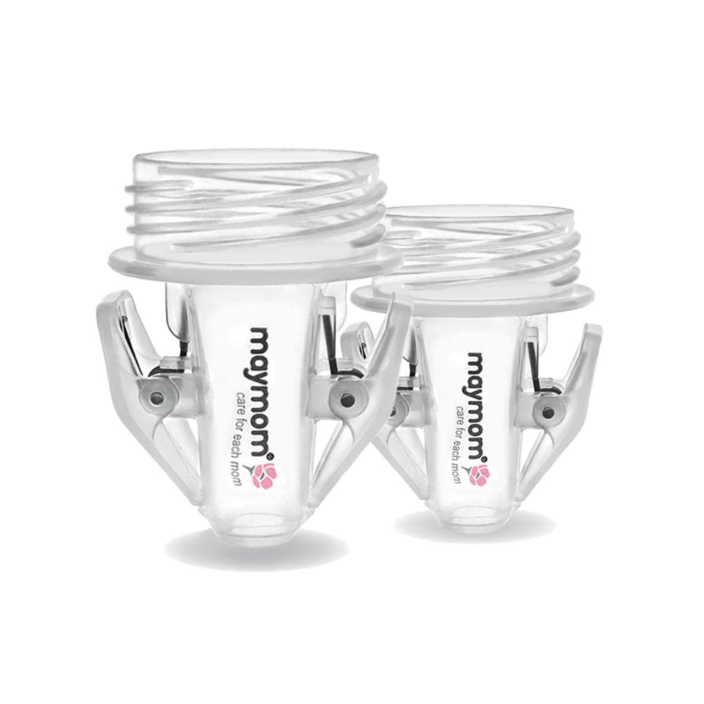 Maymom Breast Milk Bag Adapters Compatible with Avent Pumps, Spectra S1, S2 with Wide Mouth Flange; Transparent Material Without Bpa