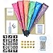 India Tattoo Ointment Kit, Conical Temporary Art Tattoos Painting, 6 Color,1Pcs Bottle, 4Pcs Nozzles with Stencils(Random)