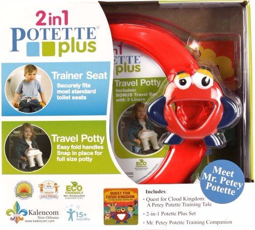 Kalencom Mr. Petey 2-in-1 Potette Plus Potty Training Kit, Red