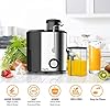 Juicer, Bagotte Juicers Whole Fruit and Vegetable Easy Clean, 600w, Stainless Steel Juicer Machine with Wide Mouth, Dual…