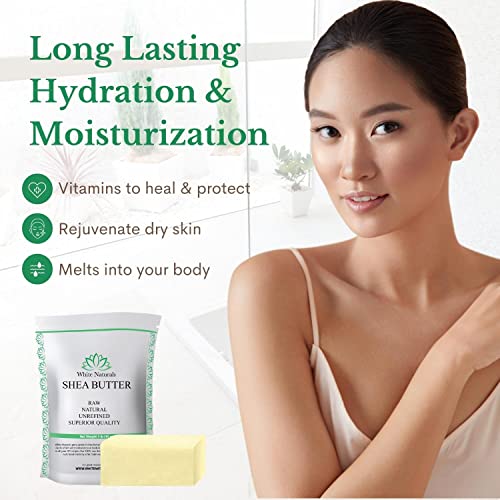 White Naturals Unrefined African Shea Butter 1 lb, Pure, Raw, Grade A