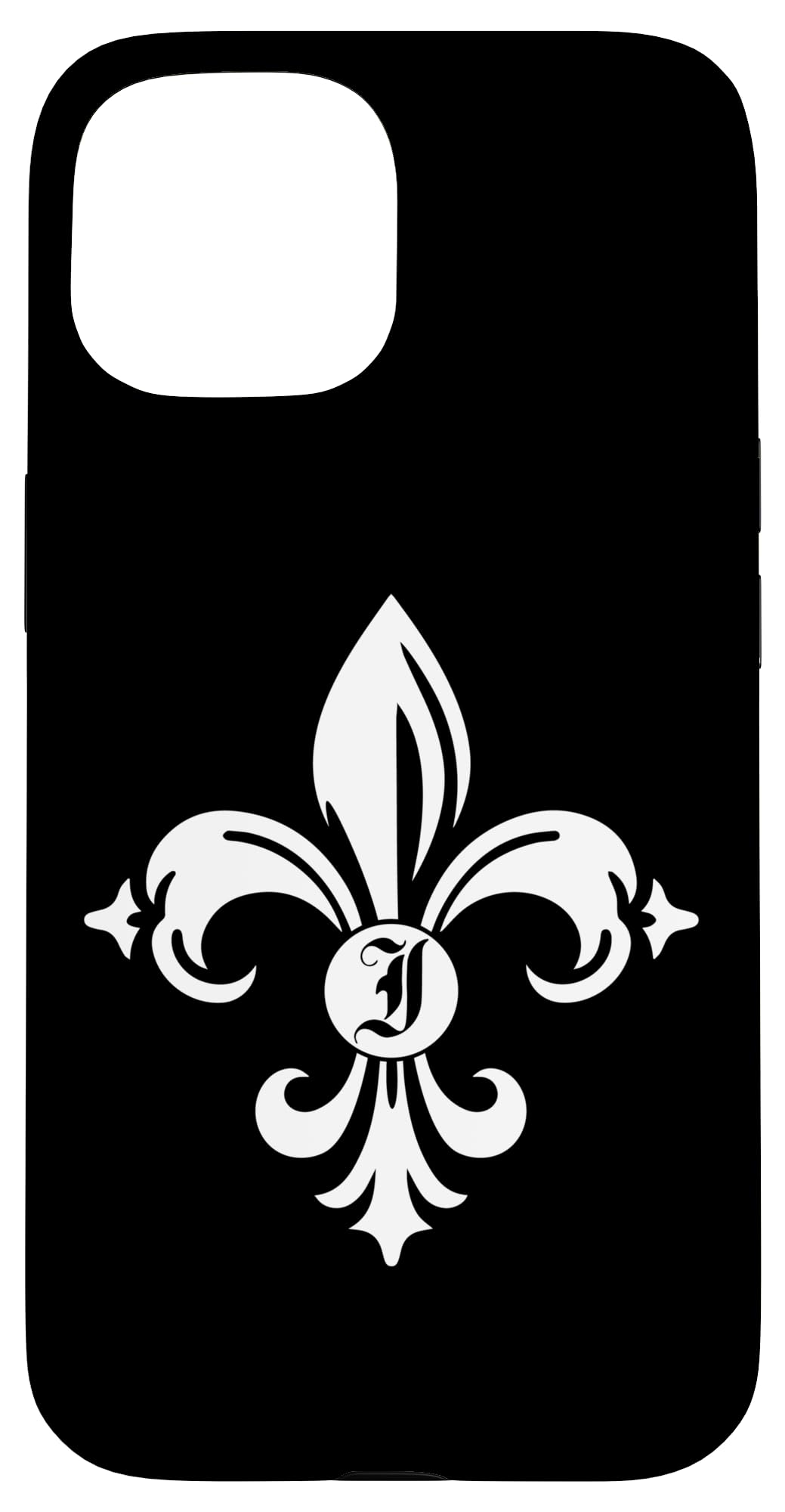 iPhone 15 Monogram Letter I & Fleur-de-Lis Case