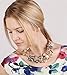 Elegant Gold Tone Faux Pearl Crystal Cluster Collar Chunky Bib Necklace