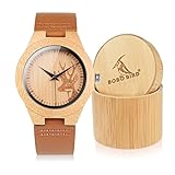 BOBO BIRD B91401 Vintage Round Wooden Watches For Women Quartz Watches With Calendar Leather Bands