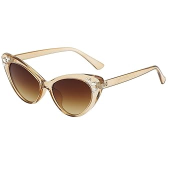 WUDUBE Polarisierte Sonnenbrille für Damen und Herren, Steam Wave Punk-Brille mit Katzenaugen