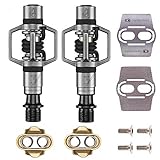 Crankbrothers Eggbeater 3 Pedals (Black) with Premium Cleats and Bike Shoe Shields Set