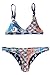 Cupshe Fashion Women's Reversible Floral Printing Padding Bikini Set Beach Swimwear