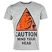 Diesel Men's T-Caution T-Shirt Grey Medium