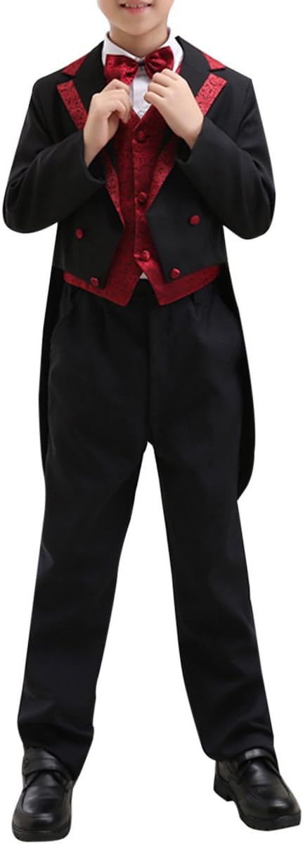 Boyland Boys Swedish Vintage Evening Tuxedo w Tails Notch Lapel Steampunk Jacket
