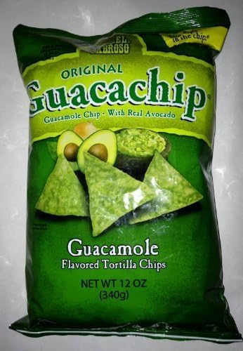 El Sabroso Guacachip, Guacamole Flavored Tortilla Chips, 12-Ounce Package by Snak King