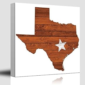 Austin Star Burnt Orange and White Texas Rustic...
