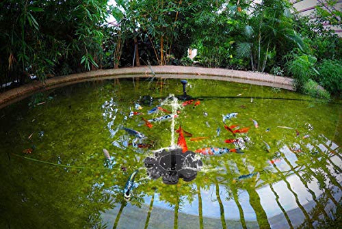 VOOCO Solar Fountain Pump, Outdoor Solar Powered Bird Bath Water Fountain Pump Solar Sprinkler Fountain for Pool Garden Aquarium - Thumbnail 5