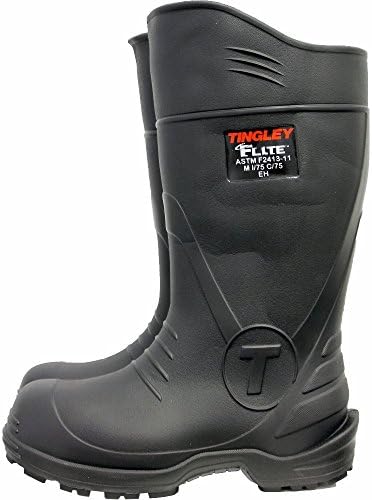 TINGLEYTingley Flite 27251 Safety Toe Knee Boot with Cleated Outsole, Mens 8 / Womens 10, Black
